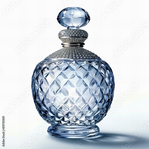 Digital image of crystal perfume bottle , isolated on white background © BOOM