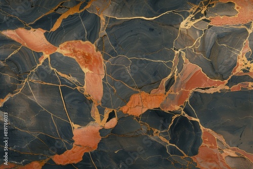 Abstract Marble Stone Pattern Texture with Gold and Multicolored Accents