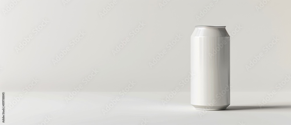 Minimalistic blank white can with a smooth surface Minimalistic blank white can with a smooth surface