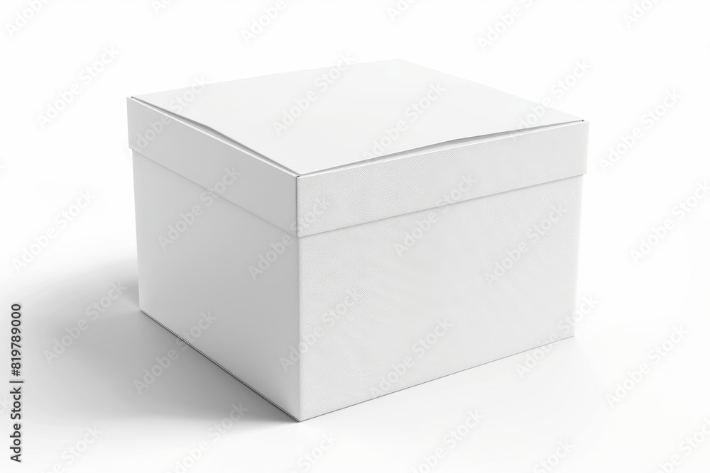 White Box Packaging Mockup on Isolated Background created with Generative AI White Box Packaging Mockup on Isolated Background created with Generative AI