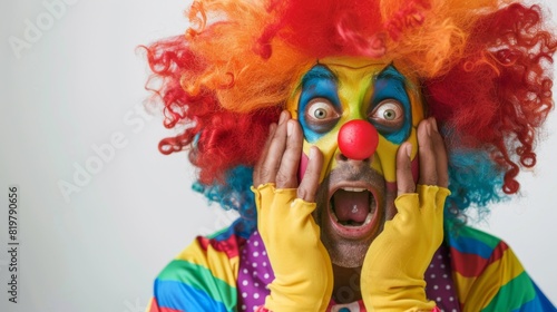 Clown With Surprised Expression