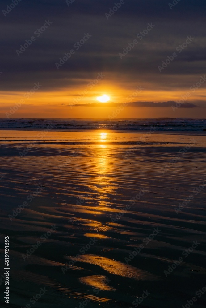 Beautiful sunrise over the sea captured at summer in late evening Beautiful sunrise over the sea captured at summer in late evening