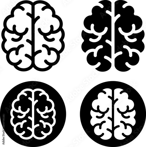 脳　正面・前　アイコンセット