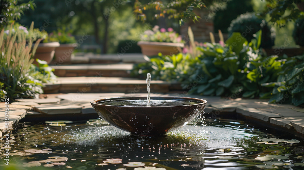 fountain in garden fountain in garden