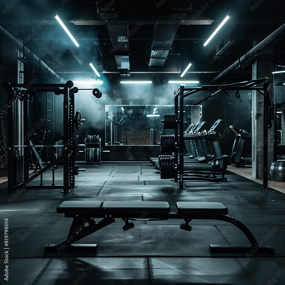 Fototapeta premium interior of a gym with equipment