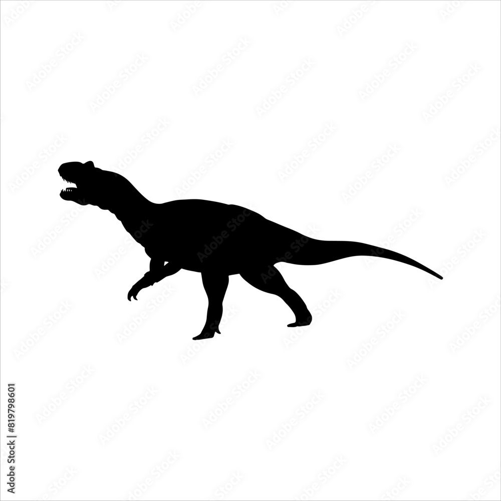 Dinosaur silhouette isolated on white background. Dinosaur icon vector illustration design.