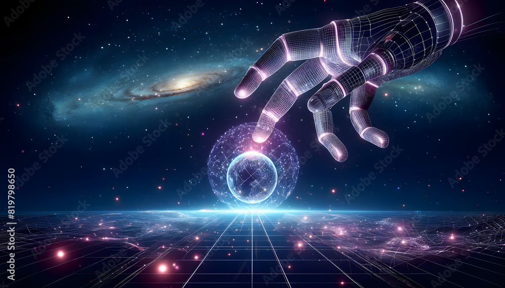 Robotic Hand Interacting with Energy Sphere in Cosmic Landscape Robotic Hand Interacting with Energy Sphere in Cosmic Landscape