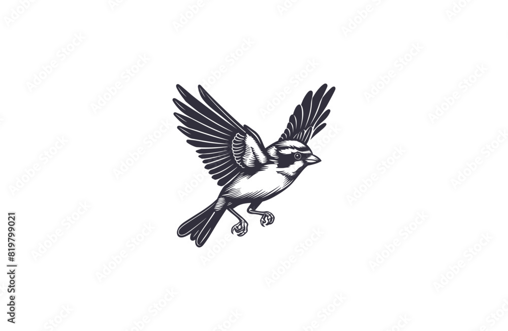 Obraz premium Bird style logo icon design template flat vector