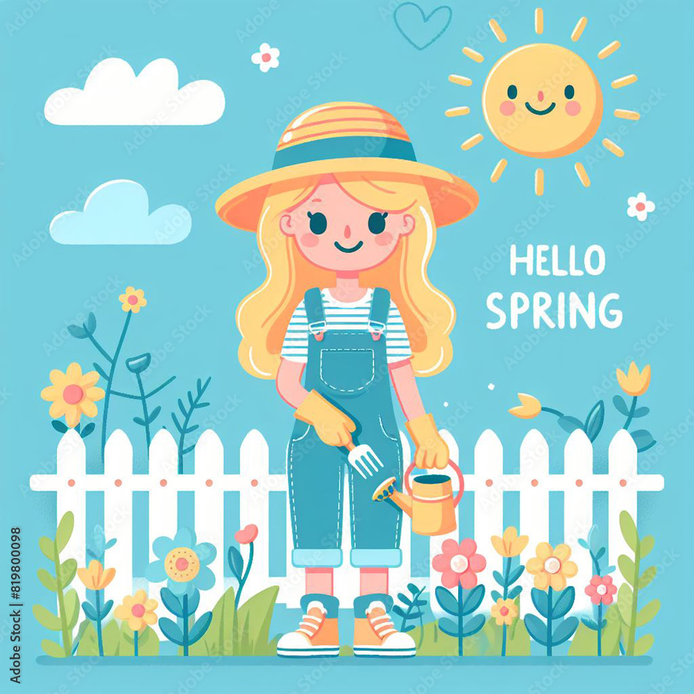 a woman planting flowers in her sunny garden a woman planting flowers in her sunny garden