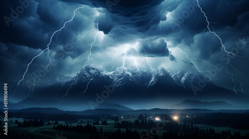 Lightning in the Night Sky
 photo