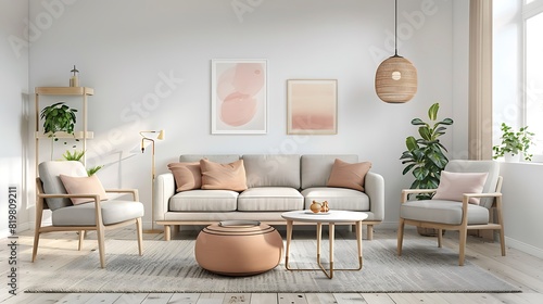 minimalist living room with Scandinavian influences