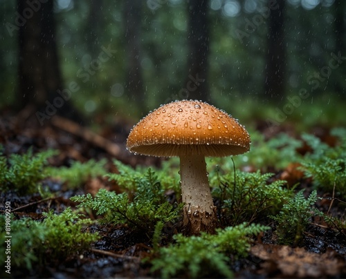 mushroom mascot with nature view © Ambia
