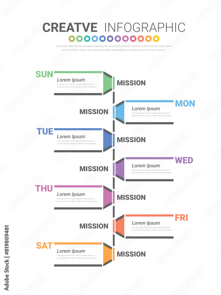 weekly planner, Timeline business for 7 day, Presentation business can be used for Business concept with 7 options, steps or processes. weekly planner, Timeline business for 7 day, Presentation business can be used for Business concept with 7 options, steps or processes.