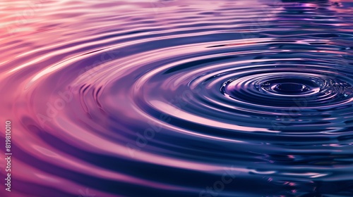 Macro photograph of a rippling water surface, capturing the reflections and fluid motion. Concept of relaxation, peacefulness.
