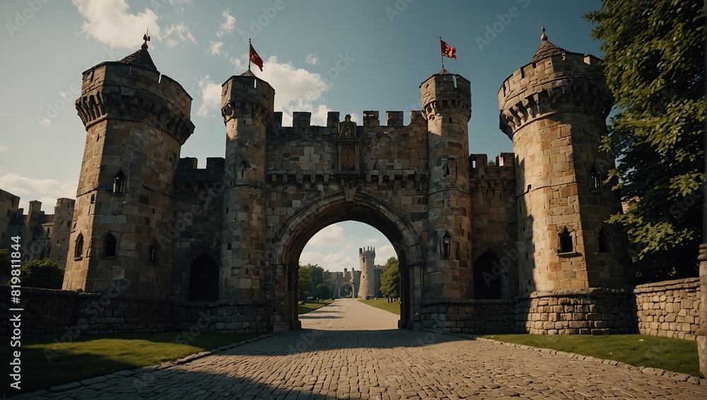 Obraz premium The entrance to the castle