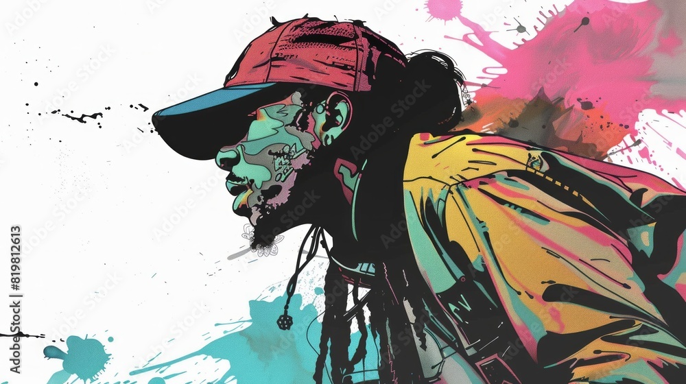 One rappers, rasta dj, graffer, bboy, old school hip hop, rap attack ...