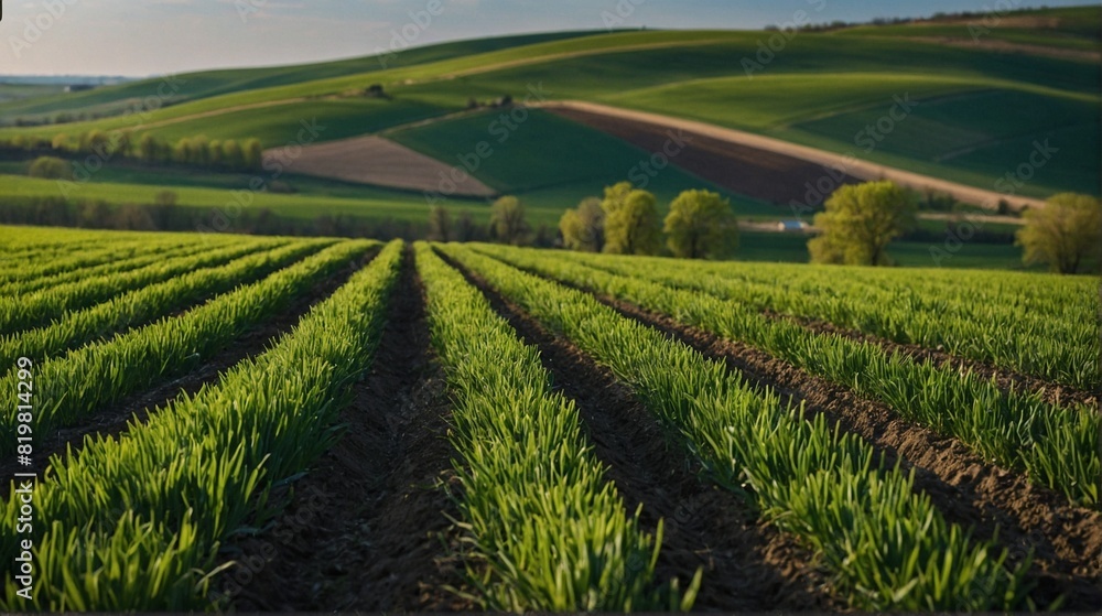 Moravla spring field landscape blobelts ribbon Moravla spring field landscape blobelts ribbon