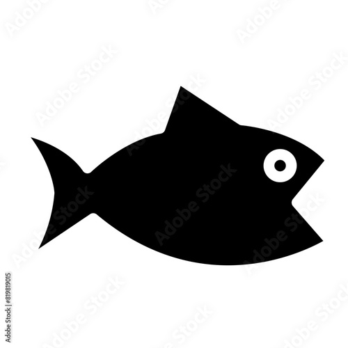 Fish or seafood flat icon for food apps and websites