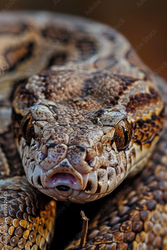 A close-up image of a snake with its mouth open. Suitable for educational materials or wildlife publications A close-up image of a snake with its mouth open. Suitable for educational materials or wildlife publications