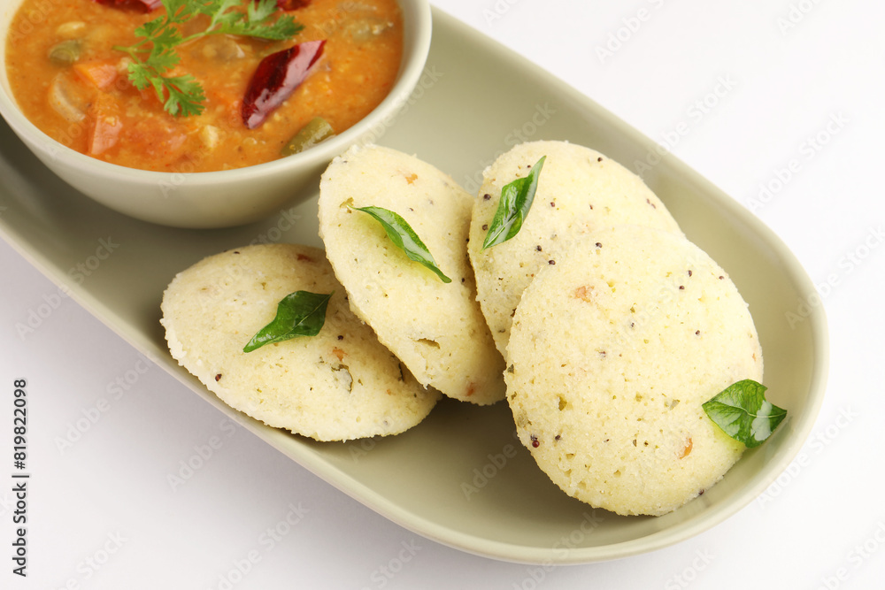 Rava Idli or semolina idli or steamed cake, an Indian breakfast Rava Idli or semolina idli or steamed cake, an Indian breakfast