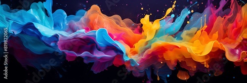 An abstract background with artistic splashes.