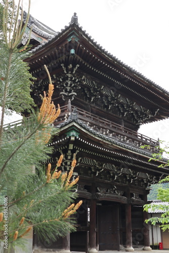 Nio-mon Gate of Seiryo-ji Temple in Kyoto, Japan photo