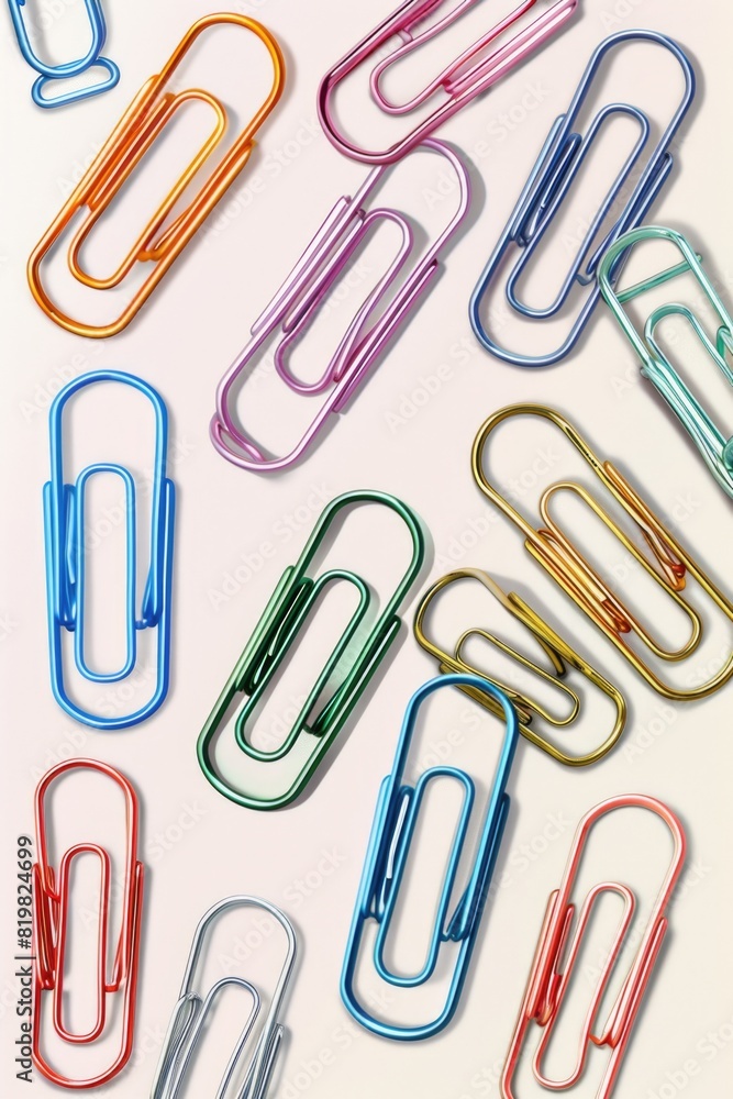 A close up shot of a bunch of paper clips, perfect for office supplies concept A close up shot of a bunch of paper clips, perfect for office supplies concept