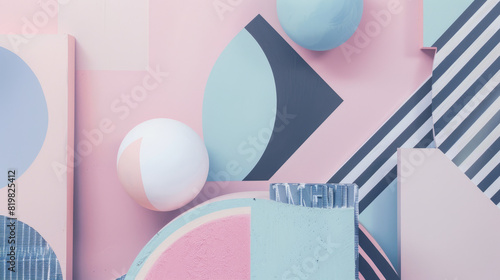 Experiment with the millennial wave style by combining pastel tones and geometric shapes