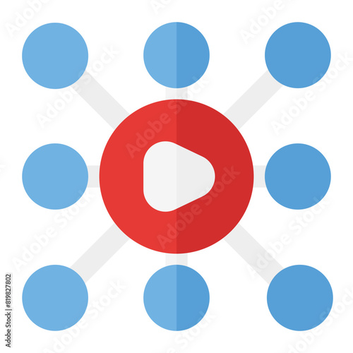 Viral Icon in Flat Style