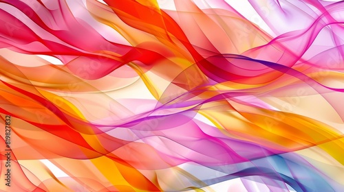 Transparent waves on a color abstract template flyer.