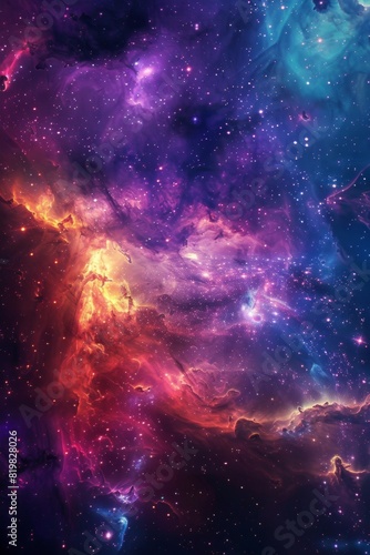 Universe abstract background  colorful space galaxy clouds nebula  stary cosmos  universe wallpaper