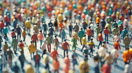 Wallpaper Mural A large group of people walking across a street. Perfect for illustrating urban scenes or community activities Torontodigital.ca