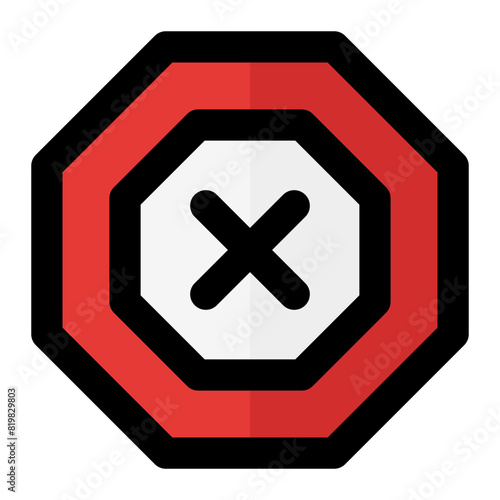 Ad Blocker Icon in Filled Line Style