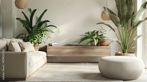 sleek living room with a minimalist design