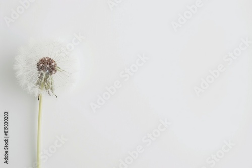 Wallpaper Mural A single dandelion on a plain white background. Suitable for various design projects Torontodigital.ca