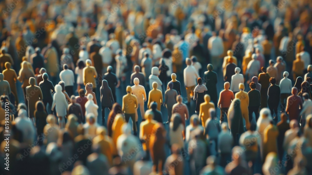 Obraz premium A large group of people standing together. Suitable for team building concepts