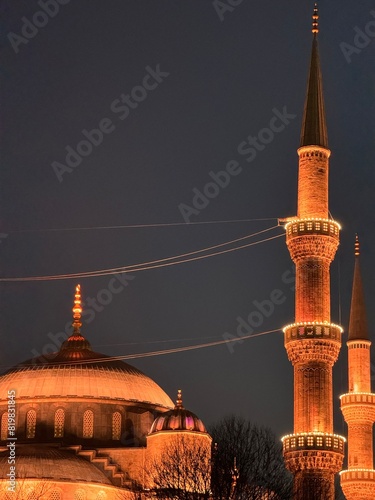 blue mosque close up