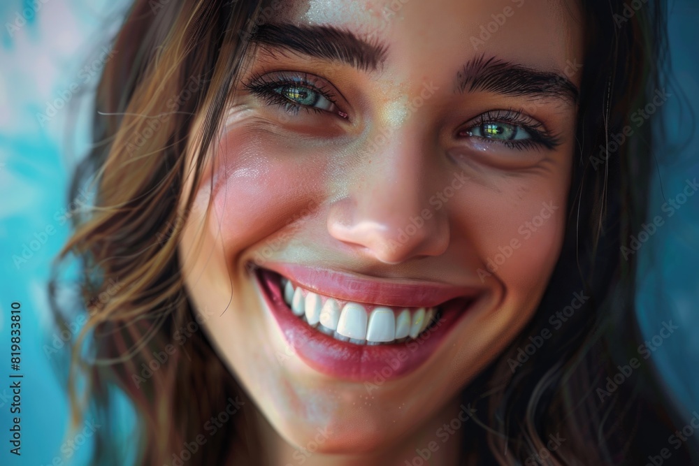 Close up of a woman with a beautiful smile. Perfect for beauty and lifestyle concepts Close up of a woman with a beautiful smile. Perfect for beauty and lifestyle concepts