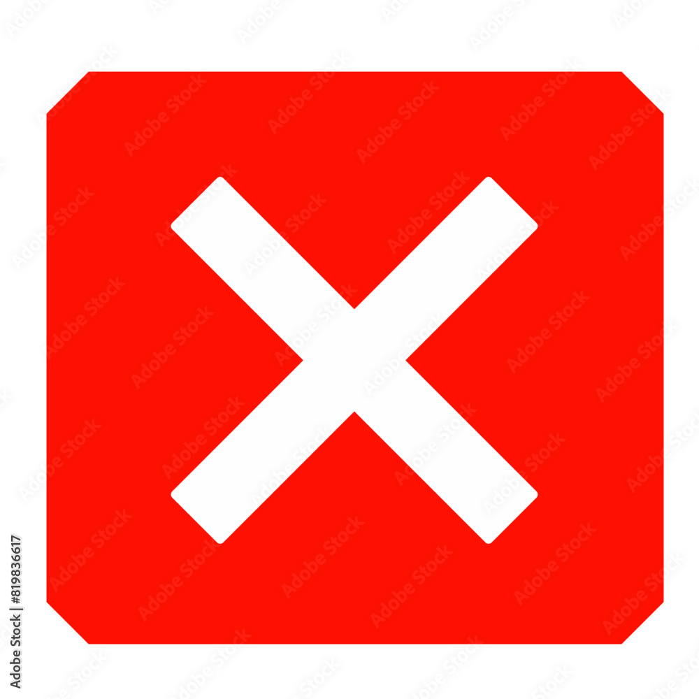 Obraz premium cross mark icon vector design element