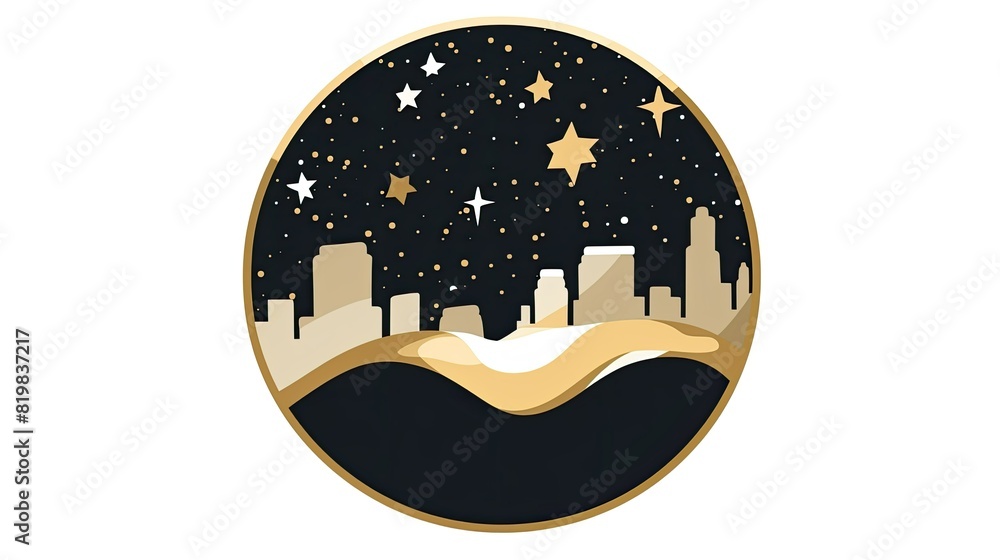 Naklejka premium night city