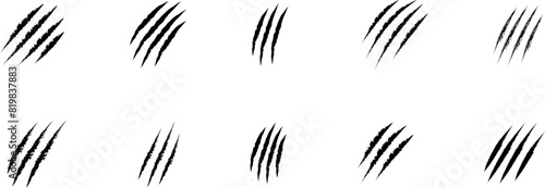 Animal Claw scratches icon vector. Vector illustration of animal claw scratches isolated on transparent background