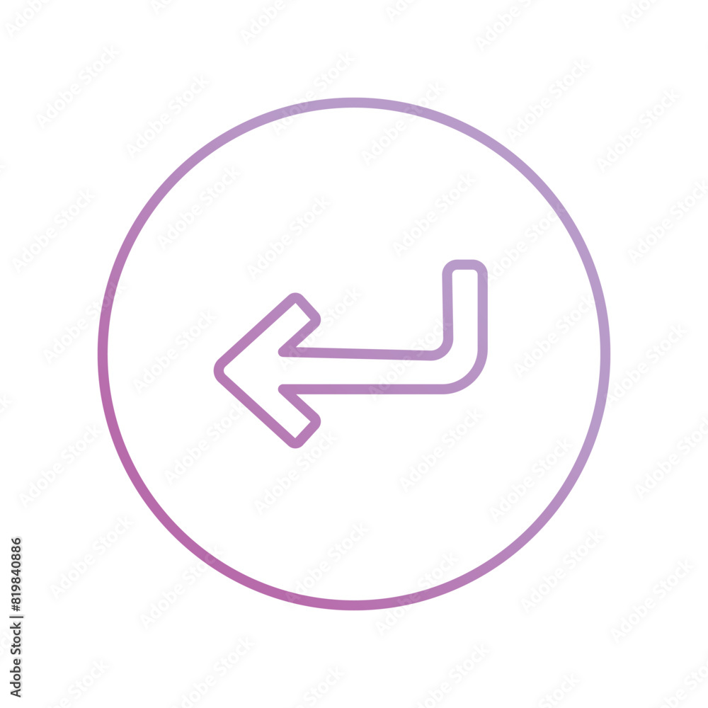 turn back icon with white background vector stock illustration turn back icon with white background vector stock illustration