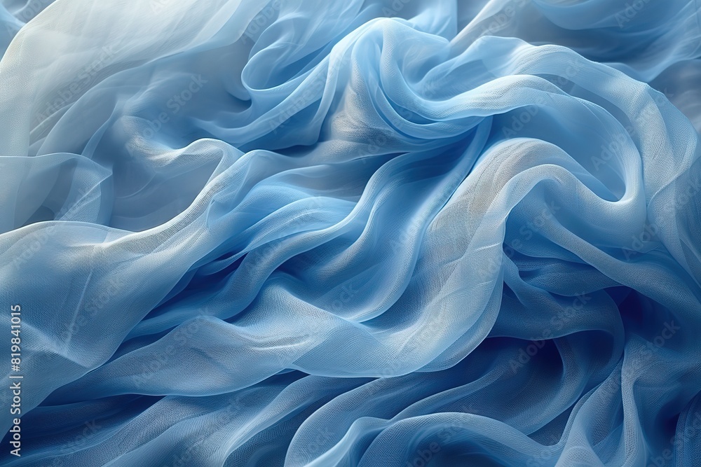 Floating blue fabric Floating blue fabric