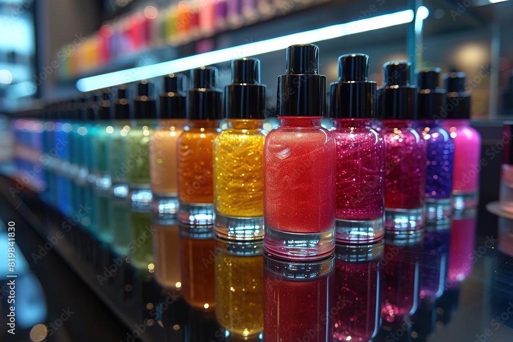 Gradient Nail Polish Bottles Bottles of gradient nail polish, showcasing a variety of blended colors Gradient Nail Polish Bottles Bottles of gradient nail polish, showcasing a variety of blended colors