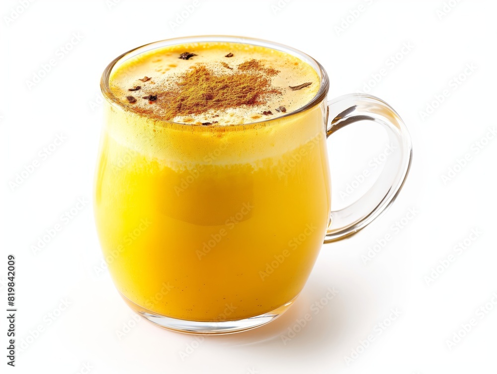 A glass of coffee with cinnamon and sugar A glass of coffee with cinnamon and sugar