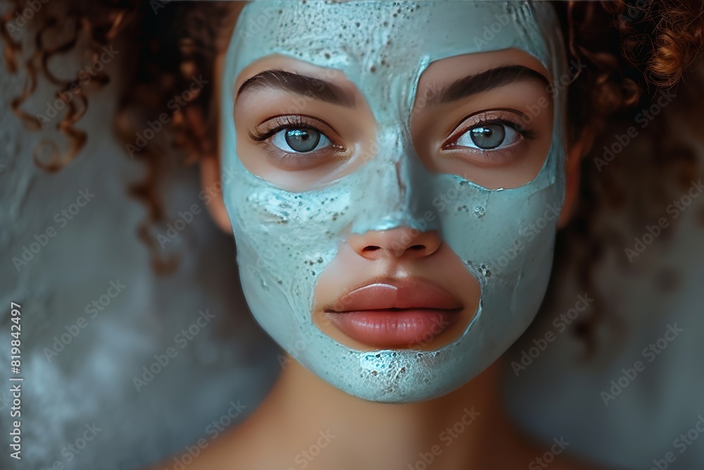 Hydrating Face Mask A person wearing a hydrating face mask, emphasizing skincare and pampering Hydrating Face Mask A person wearing a hydrating face mask, emphasizing skincare and pampering