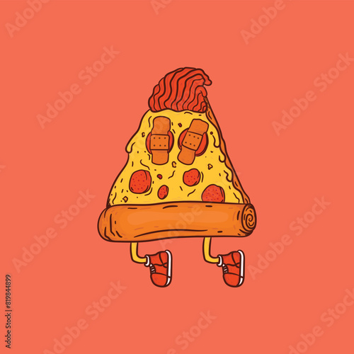 Pizza Illustration Monster