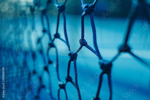 Bird's-eye view of empty rural sports court. Soccer, basketball, volleyball, tennis court.. Beautiful simple AI generated image in 4K, unique.