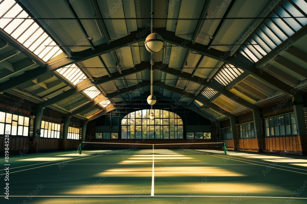 Bird's-eye view of empty rural sports court. Soccer, basketball, volleyball, tennis court.. Beautiful simple AI generated image in 4K, unique. Bird's-eye view of empty rural sports court. Soccer, basketball, volleyball, tennis court.. Beautiful simple AI generated image in 4K, unique.