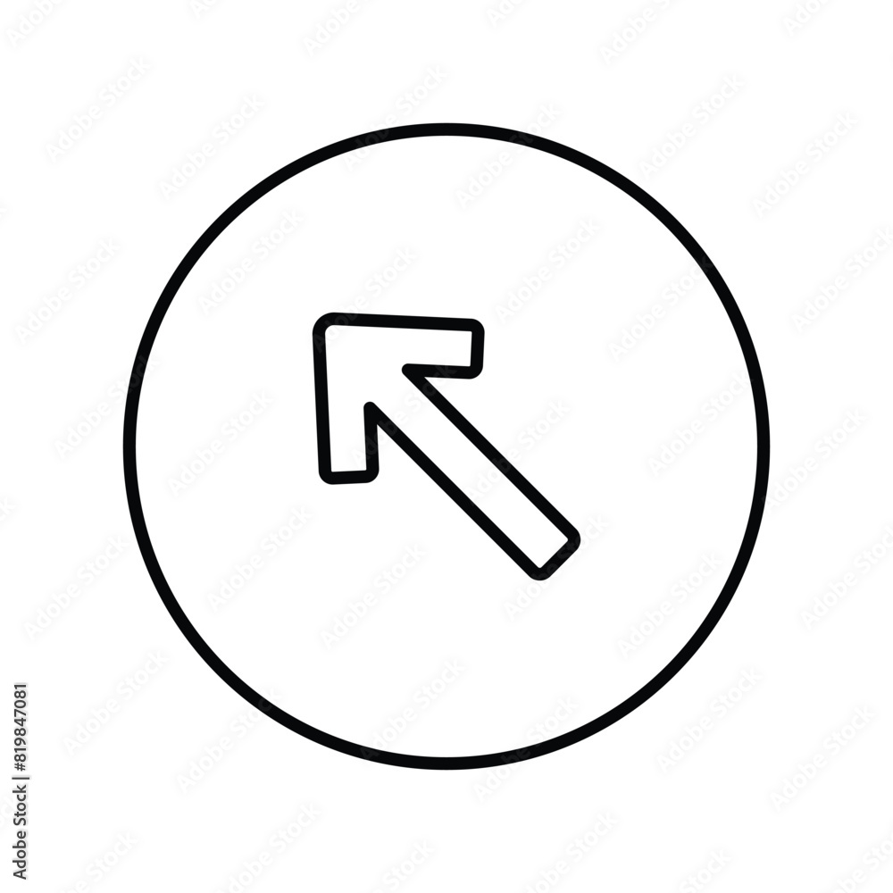 left up icon with white background vector stock illustration left up icon with white background vector stock illustration